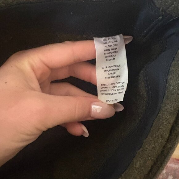 Filson Tin Cloth Wildfowl Hat - Otter Green - Large - Picture 9 of 9